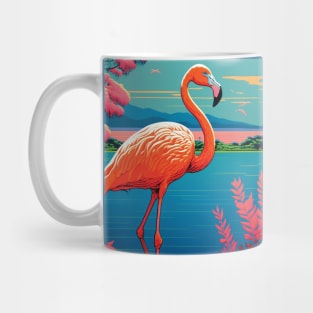 Beautiful flamingo in a mountain lake Mug